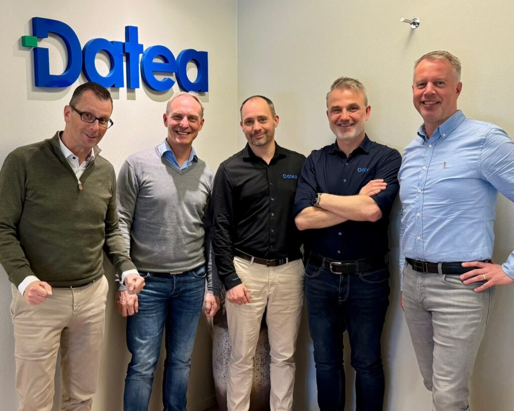 Från vänster: Carl-Johan Regionansvarig, Aderian Group, Markus Persson VD Advitum, Fredrik Persson Teknik Datea, Peter Bergwall VD Datea & Fredrik Sköld Teknik Datea.